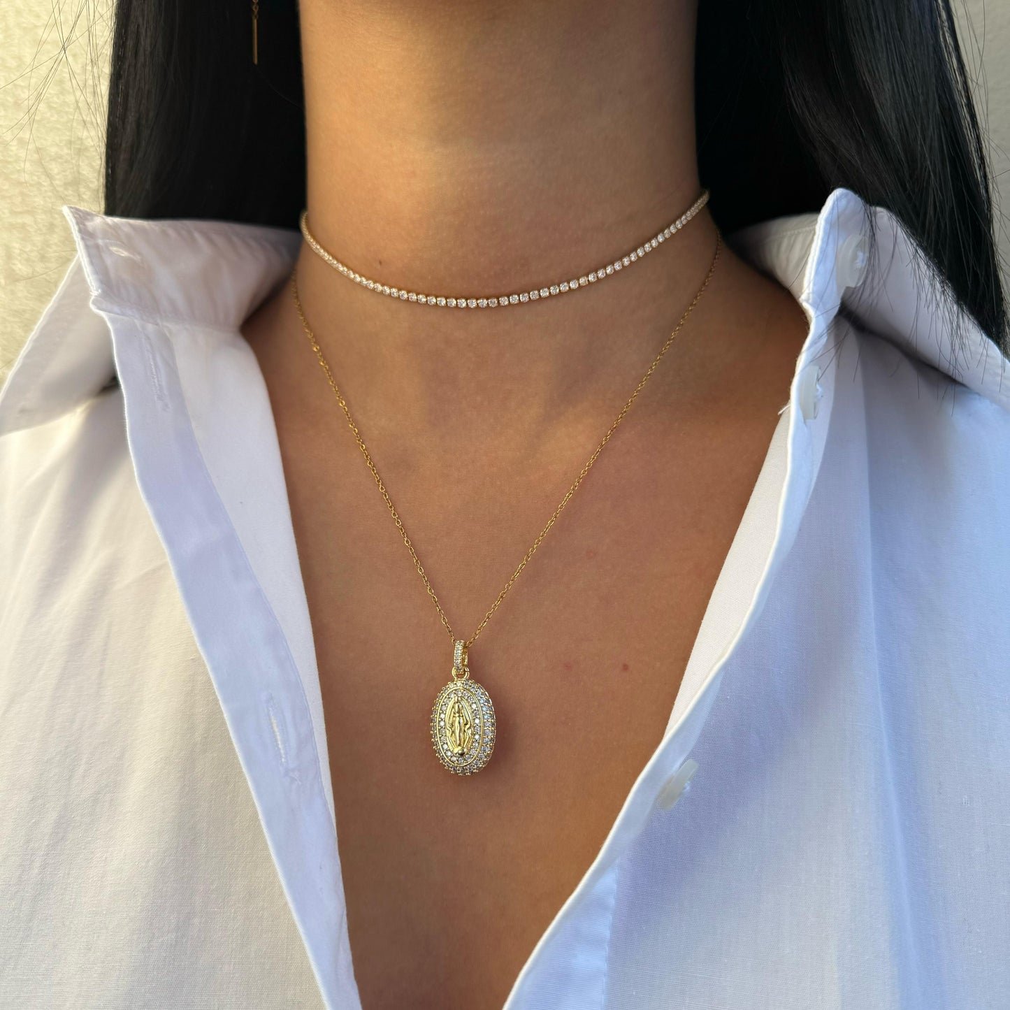 Collana Madonnina bombata