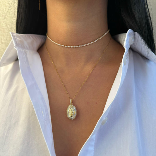 Collana Madonnina bombata