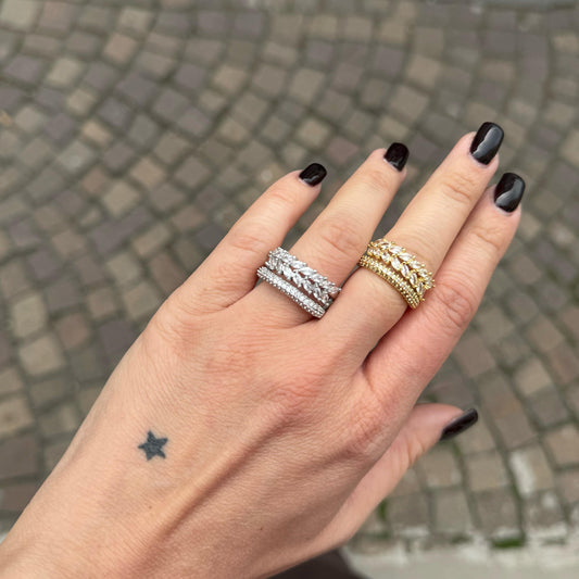 Anello Foglia veretta