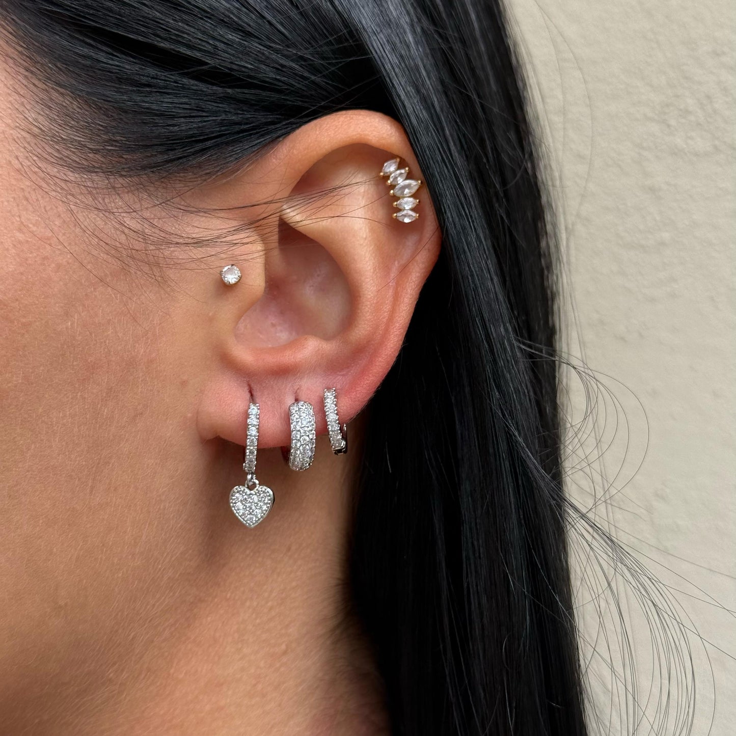 Orecchini Cuoricino pendente coppia