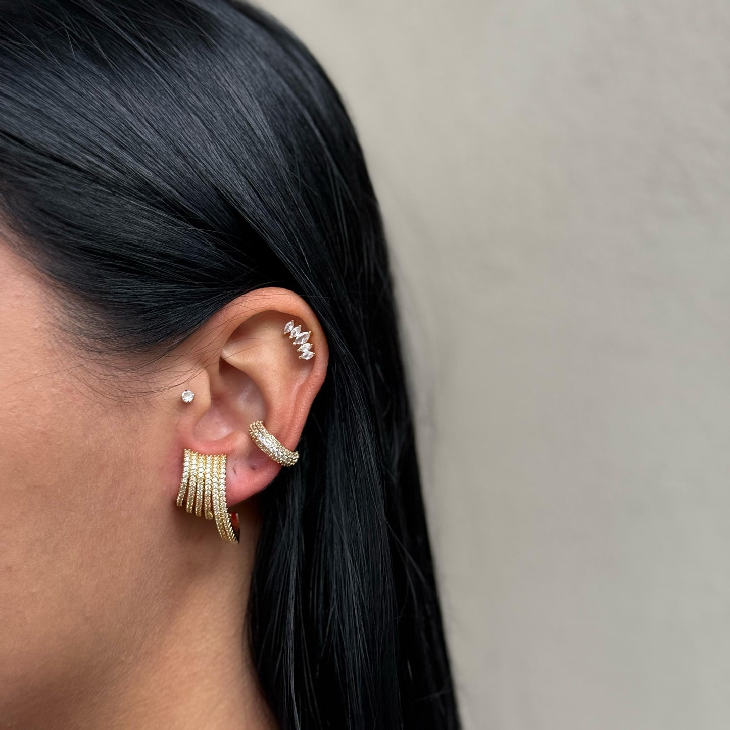 Orecchini Earcuff strass