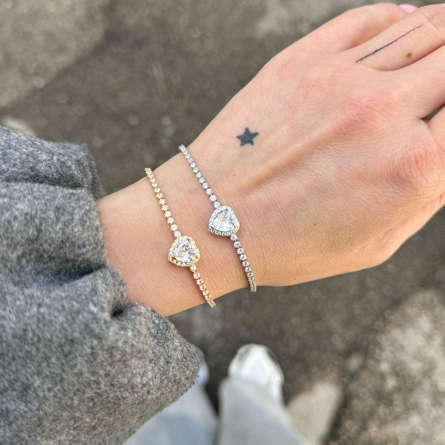 Bracciale Tennis Diamond Heart