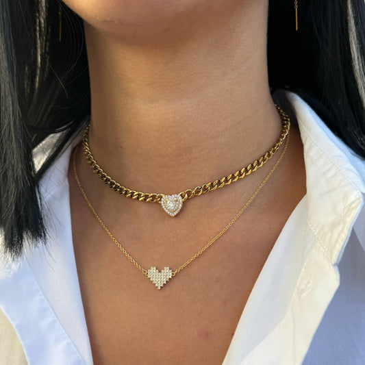 Collana Cuore Pixel