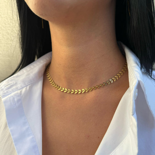 Collana Girocollo Foglie